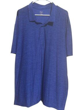 Members Mark Mens XXXL Performance Polo Shirt Blue
